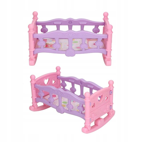 Letto per bambole in scala 1:12, sicuro e decorativo per casa delle bambole
