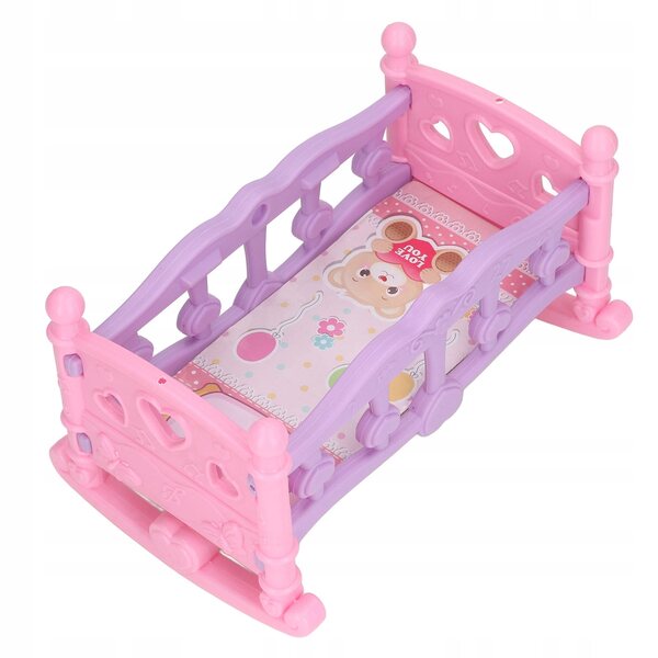 Letto per bambole in scala 1:12, sicuro e decorativo per casa delle bambole