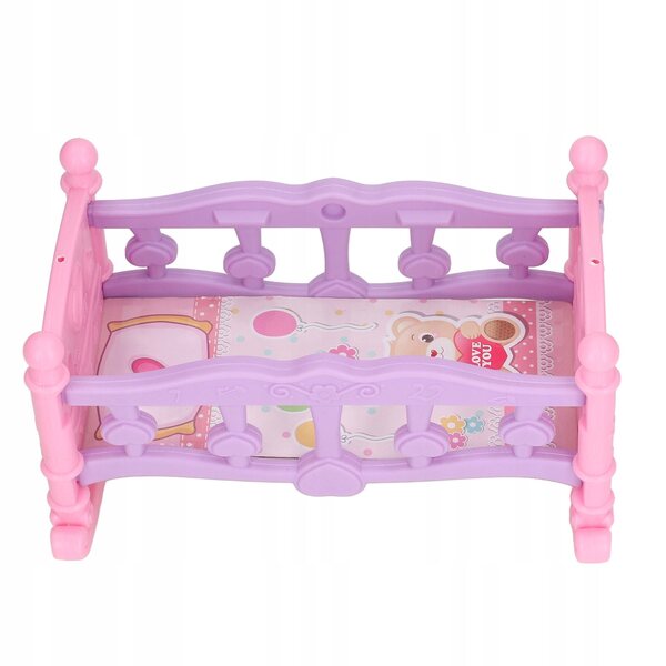 Letto per bambole in scala 1:12, sicuro e decorativo per casa delle bambole