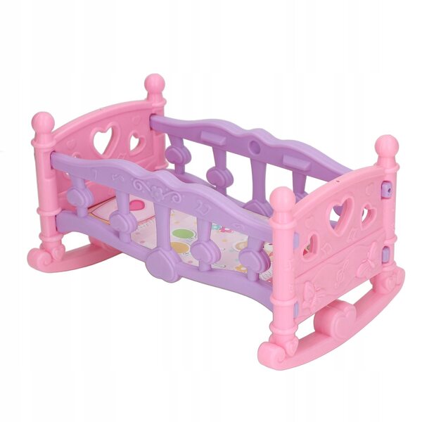 Letto per bambole in scala 1:12, sicuro e decorativo per casa delle bambole