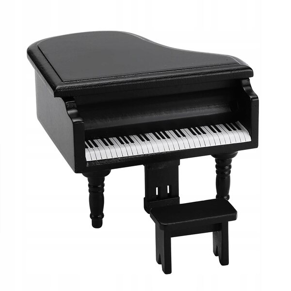 Mini pianoforte in legno con sgabello 1:12 - perfetto per la casa delle bambole
