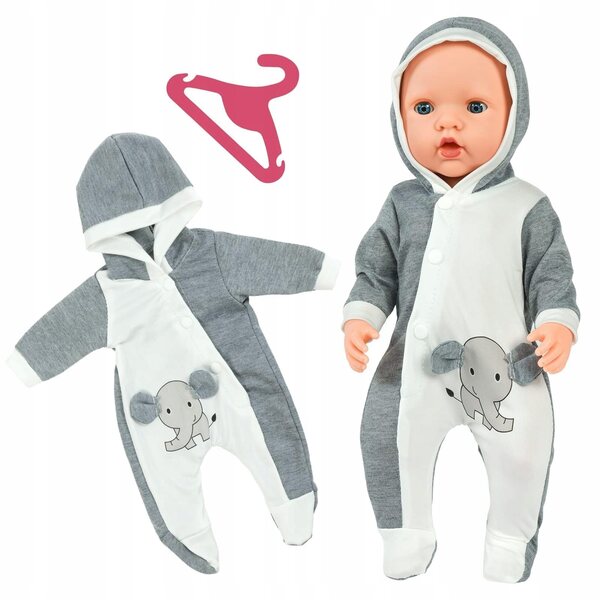 Elefantenkleid mit Kapuze für Puppen 35-45 cm - AOLSO