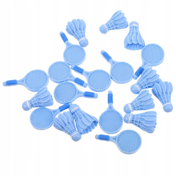 Set 10 Accessori in Plastica per Gioco Badminton Bambini e Decorazione Casa