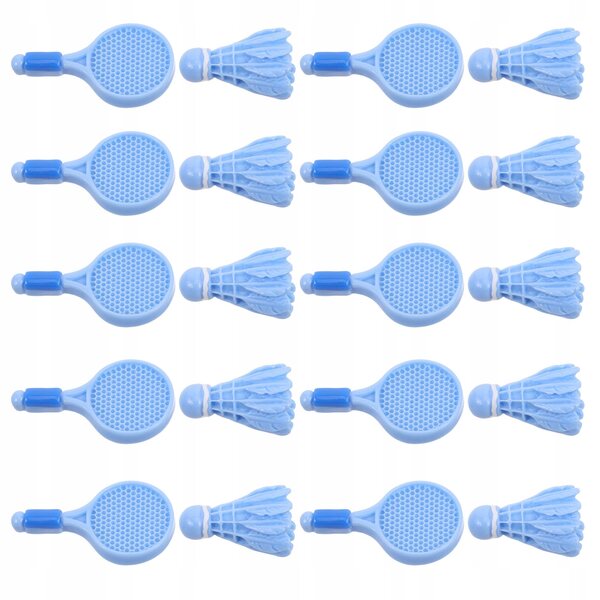 Set 10 Accessori in Plastica per Gioco Badminton Bambini e Decorazione Casa