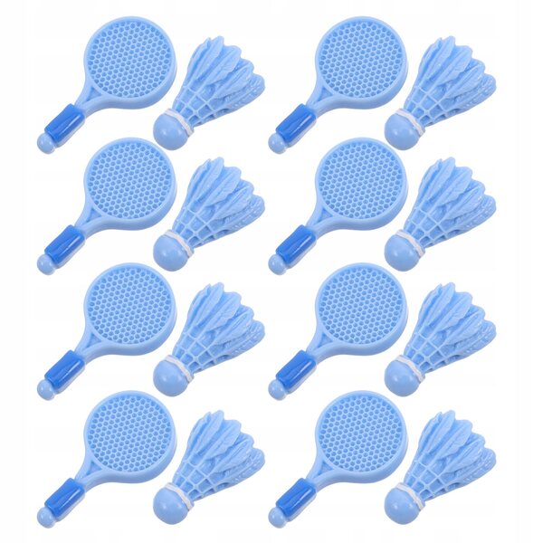 Set 10 Accessori in Plastica per Gioco Badminton Bambini e Decorazione Casa
