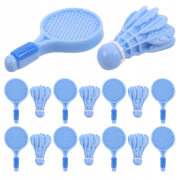 Set 10 Accessori in Plastica per Gioco Badminton Bambini e Decorazione Casa