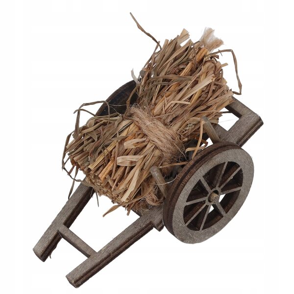 Miniatura carro legna in legno per casa delle bambole, decorazione giardino