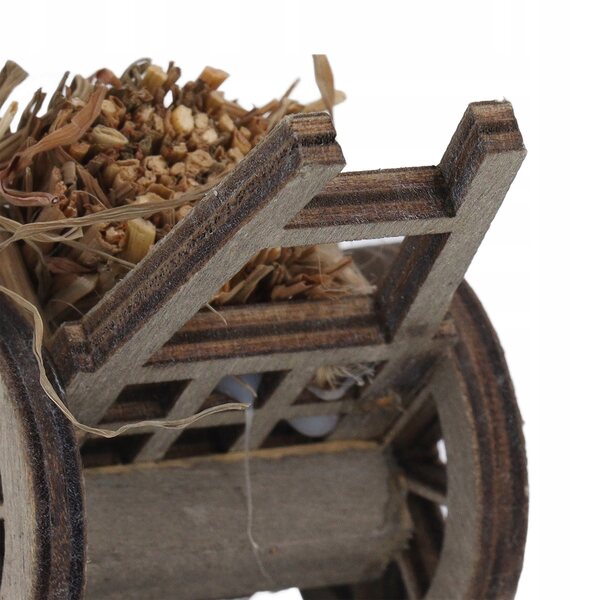 Miniatura carro legna in legno per casa delle bambole, decorazione giardino