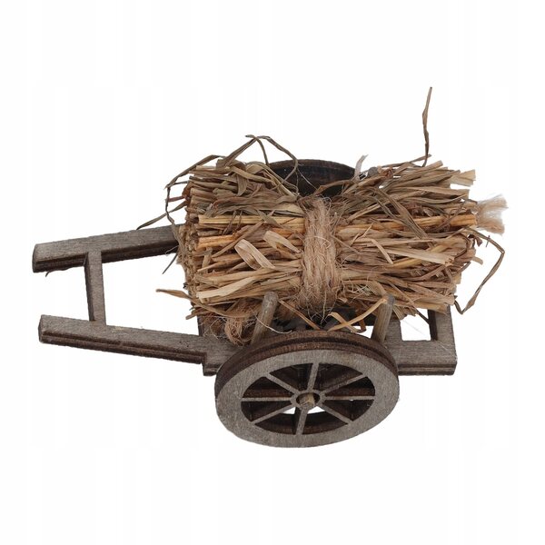 Miniatura carro legna in legno per casa delle bambole, decorazione giardino