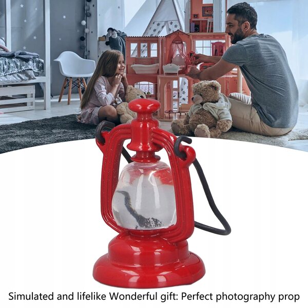 Miniatura lampada a petrolio per casa delle bambole 1:6 in lega resistente