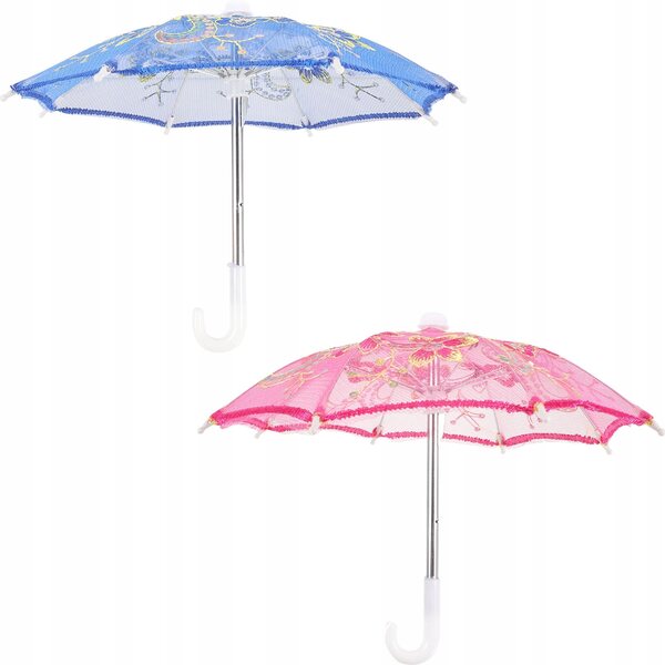 Mini parasole decorativi per case in miniatura set da 2 pezzi colorati