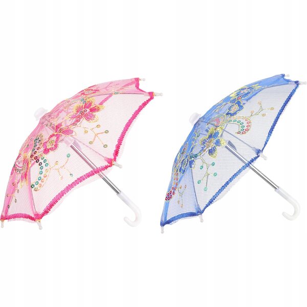 Mini parasole decorativi per case in miniatura set da 2 pezzi colorati