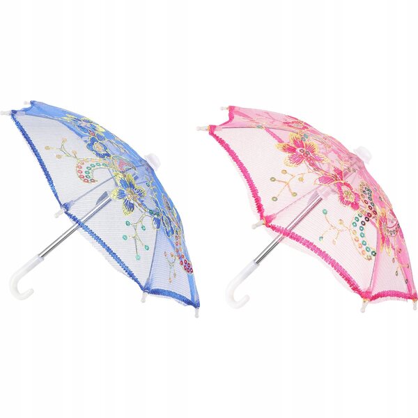 Mini parasole decorativi per case in miniatura set da 2 pezzi colorati