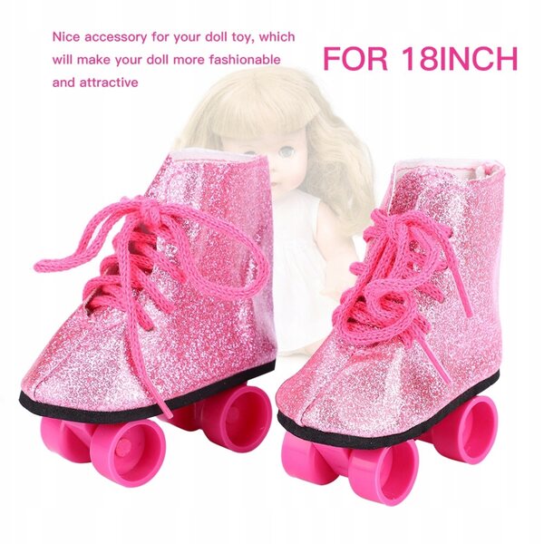 Eislaufschuhe für 18-Zoll-Puppen. Hochwertige Modeaccessoires