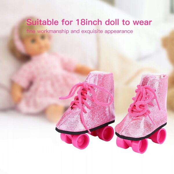 Eislaufschuhe für 18-Zoll-Puppen. Hochwertige Modeaccessoires
