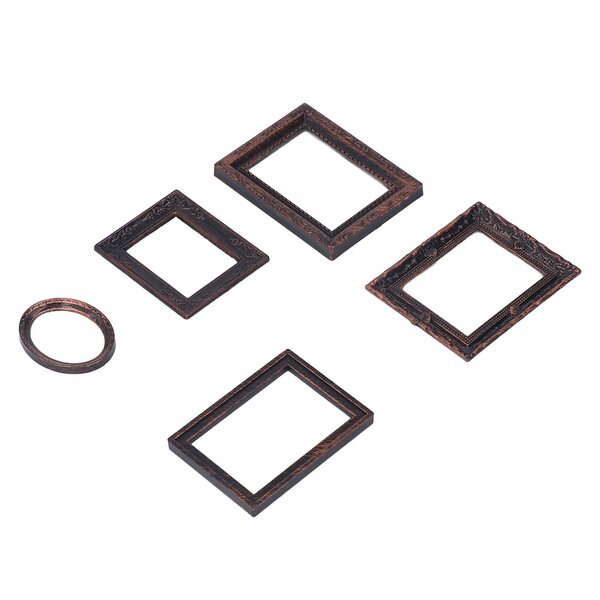 Miniature cornici vintage per case delle bambole set da 5 pezzi dettagliate ed eleganti