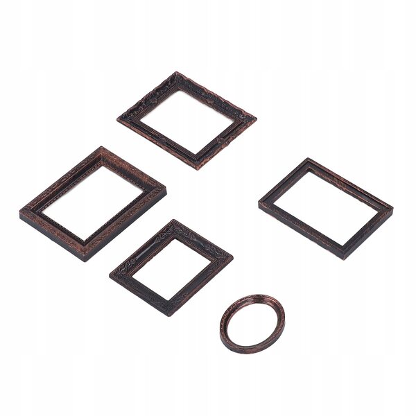 Miniature cornici vintage per case delle bambole set da 5 pezzi dettagliate ed eleganti