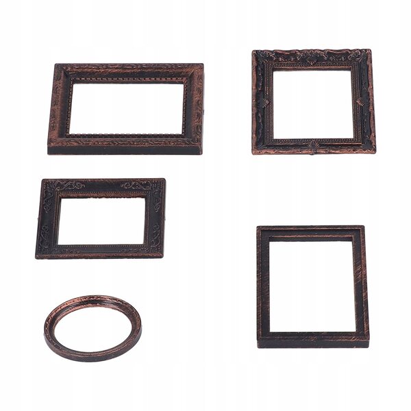 Miniature cornici vintage per case delle bambole set da 5 pezzi dettagliate ed eleganti