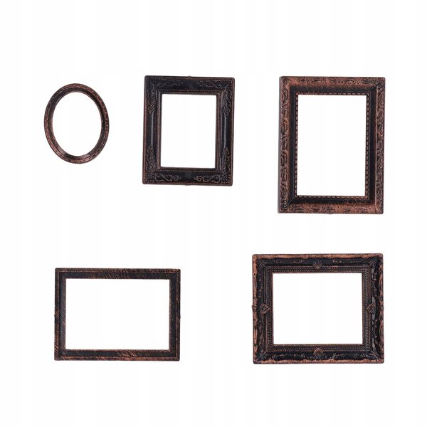 Miniature cornici vintage per case delle bambole set da 5 pezzi dettagliate ed eleganti