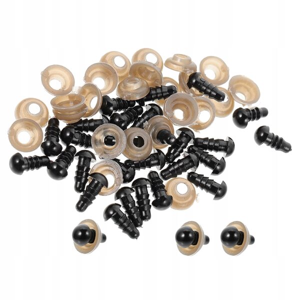 8 mm Sicherheitsaugen für Amigurumi, Puppen und DIY-Projekte, Schwarz