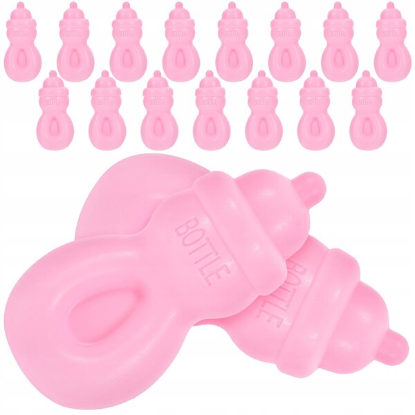 Set 20 Mini Bottiglie Rosa per Bambole Gioco di Ruolo e Decorazioni