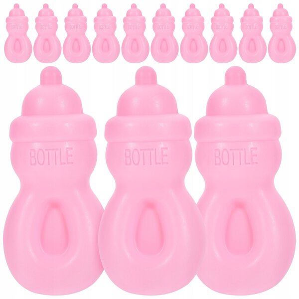 Set 20 Mini Bottiglie Rosa per Bambole Gioco di Ruolo e Decorazioni