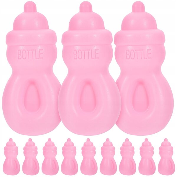 Set 20 Mini Bottiglie Rosa per Bambole Gioco di Ruolo e Decorazioni