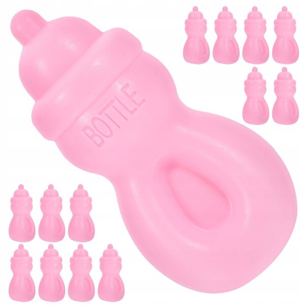 Set 20 Mini Bottiglie Rosa per Bambole Gioco di Ruolo e Decorazioni