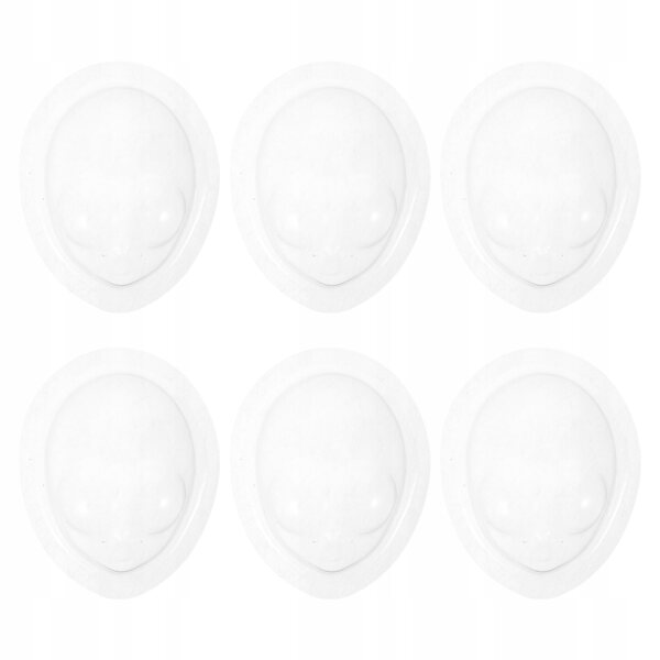 Set 6 Maschere Protettive Trasparenti 3D per Faccia Bambole BJD Anti-Graffio
