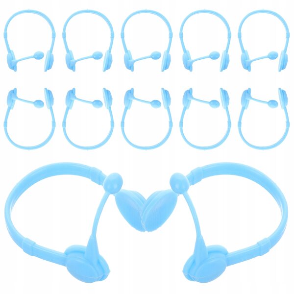 Set 20 miniature cuffie con papera gialla per decorazioni e casa delle bambole