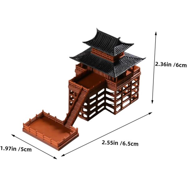 YARNOW 2 pezzi Pagoda Miniatura in Resina per Bonsai e Giardino Zen Giapponese
