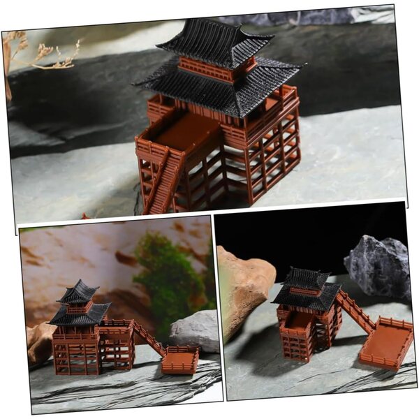 YARNOW 2 pezzi Pagoda Miniatura in Resina per Bonsai e Giardino Zen Giapponese
