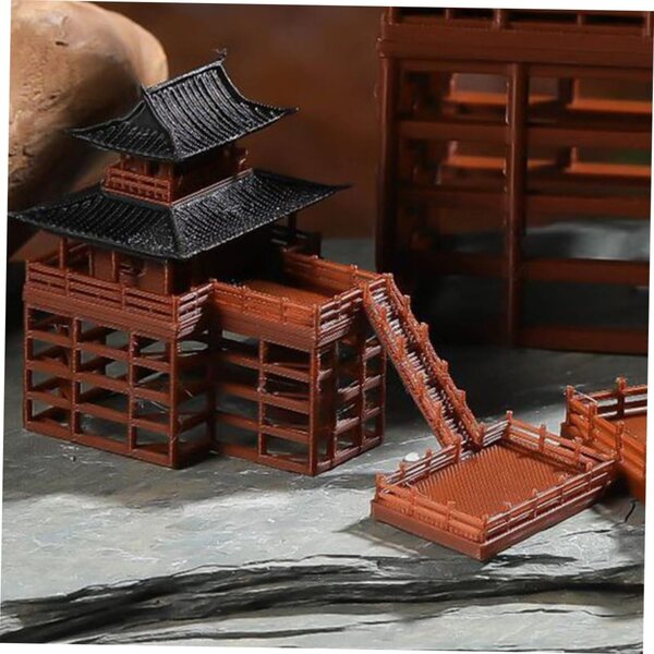 YARNOW 2 pezzi Pagoda Miniatura in Resina per Bonsai e Giardino Zen Giapponese