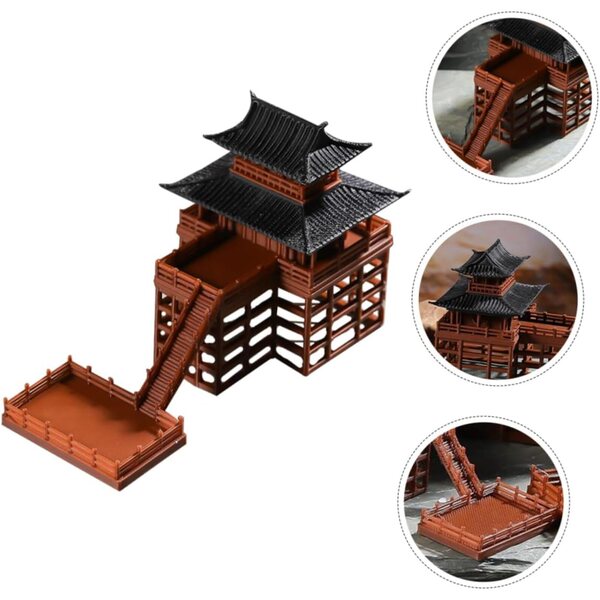 YARNOW 2 pezzi Pagoda Miniatura in Resina per Bonsai e Giardino Zen Giapponese