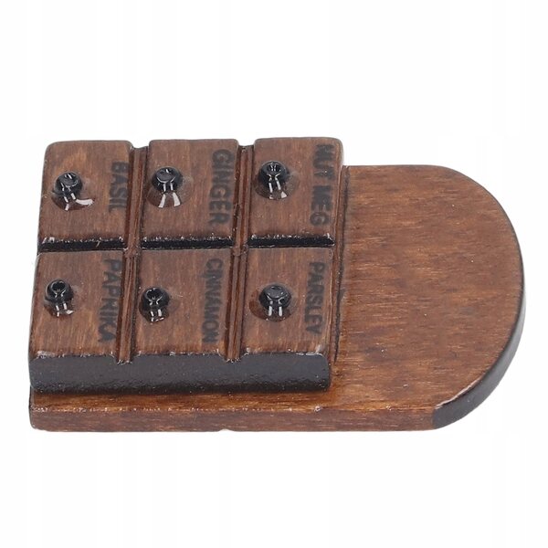 Mini Stojak per Spezie 1:12 in Legno per Casa delle Bambole, Decorazione Cucina