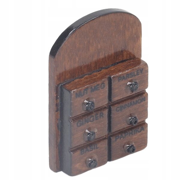 Mini Stojak per Spezie 1:12 in Legno per Casa delle Bambole, Decorazione Cucina
