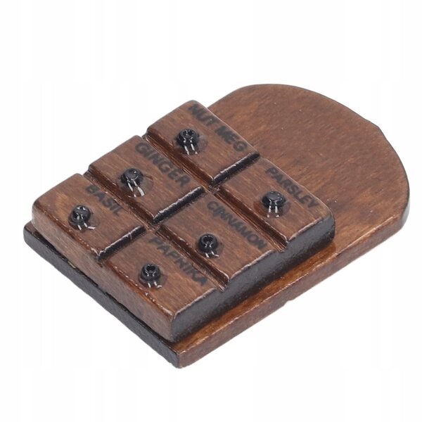 Mini Stojak per Spezie 1:12 in Legno per Casa delle Bambole, Decorazione Cucina