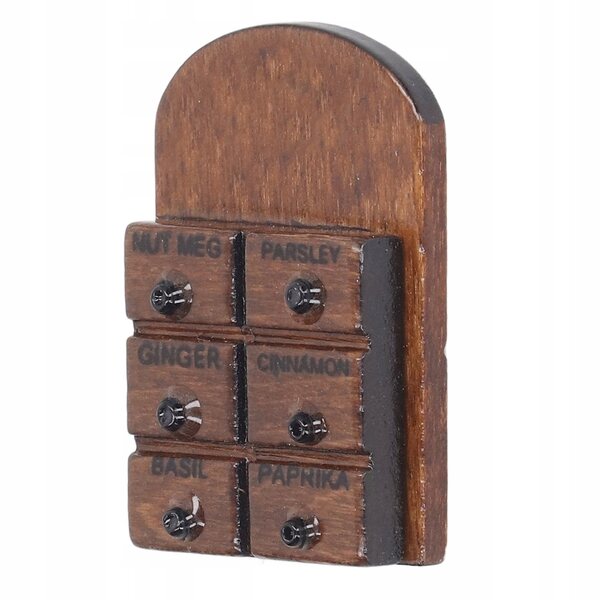 Mini Stojak per Spezie 1:12 in Legno per Casa delle Bambole, Decorazione Cucina