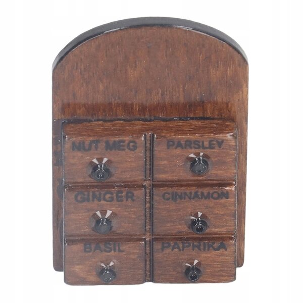 Mini Stojak per Spezie 1:12 in Legno per Casa delle Bambole, Decorazione Cucina