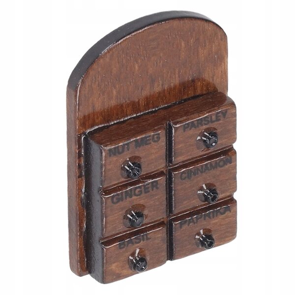 Mini Stojak per Spezie 1:12 in Legno per Casa delle Bambole, Decorazione Cucina