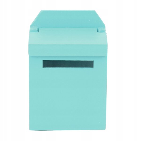1:12 Holzbriefkasten für Puppenhaus – farbenfrohe Miniaturdekoration