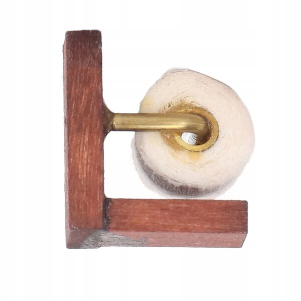 Mini dispenser carta igienica 1:12 per casa delle bambole in legno e metallo