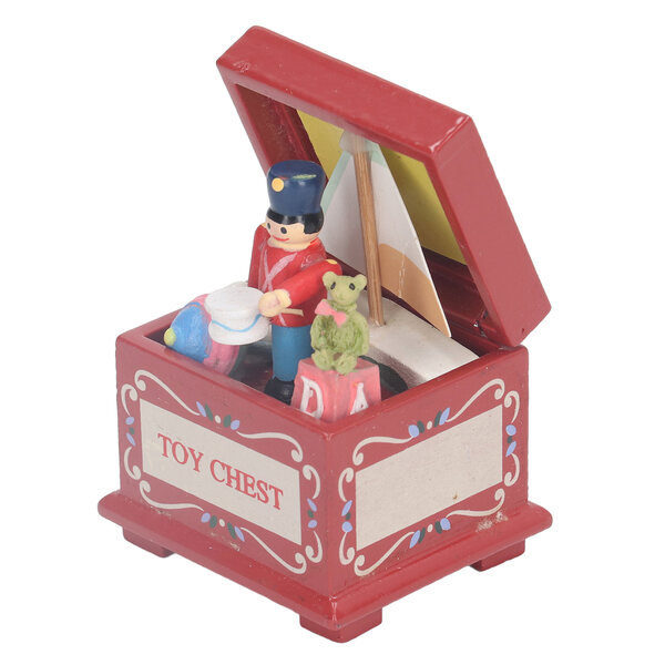 Miniatura Casa delle Bambole 1:12 - Piccola Cassa di Legno Vintage