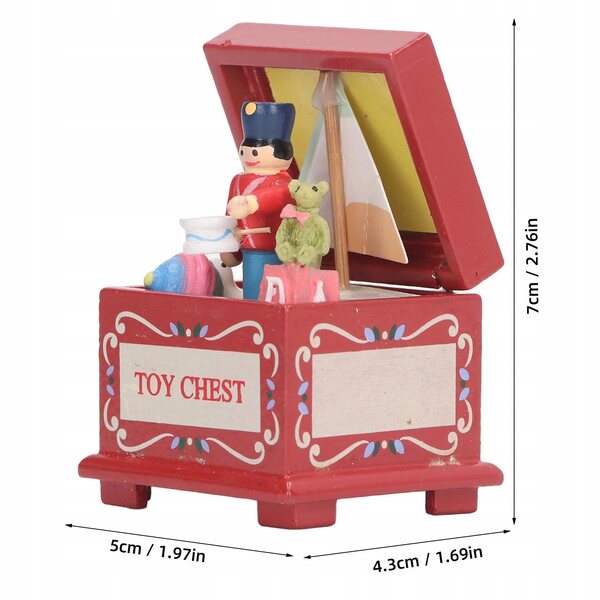 Miniatura Casa delle Bambole 1:12 - Piccola Cassa di Legno Vintage