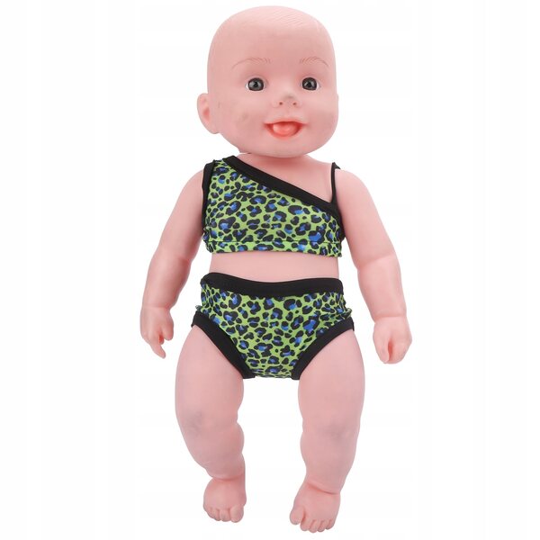 Panther-Badeanzug für 18-Zoll-Puppe mit farbenfrohen Accessoires