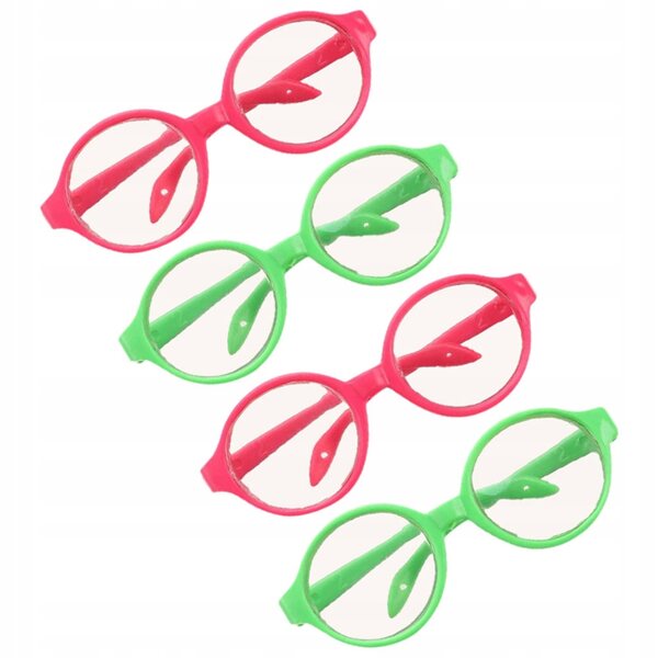 Set 4 Occhiali Mini in Plastica Colorati per Bambole e Accessori Fashion