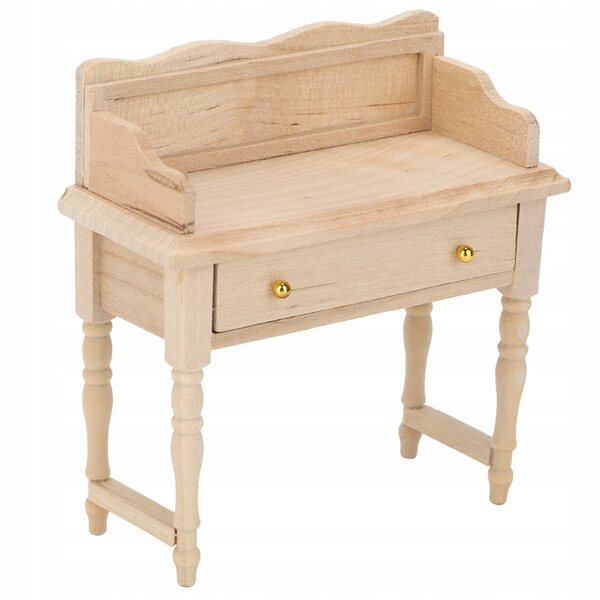 Miniatura scrivania in legno per casa delle bambole 1:12 decorazione salotto
