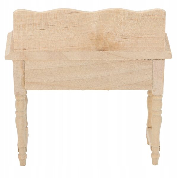Miniatura scrivania in legno per casa delle bambole 1:12 decorazione salotto