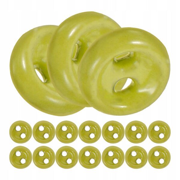 100 SZTUK MINI ZIELONYCH GUZIKÓW ALUMINIOWYCH DO UBRAŃ DLA LALEK I DEKORACJI