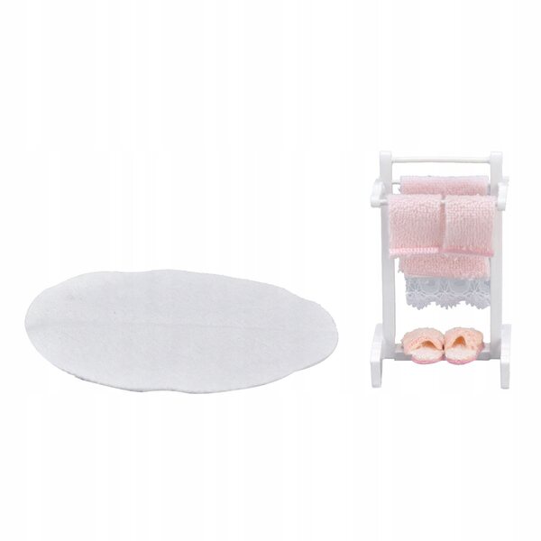Miniature accessori casa delle bambole 1:12 - portasalviette e tappeto artigianale